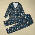 thumbnail image 2 of Mrzhqd Christmas Pajamas For Family Toddler Boy Girl Christmas Pajamas Set Print Long Sleeve Button Down 2 Pieces Set Homewear,Navy,Size 13-14 Years, 2 of 6