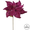 thumbnail image 3 of Vickerman 22" Mauve Poinsettia Artificial Christmas Flower, 6 per Bag, 3 of 3