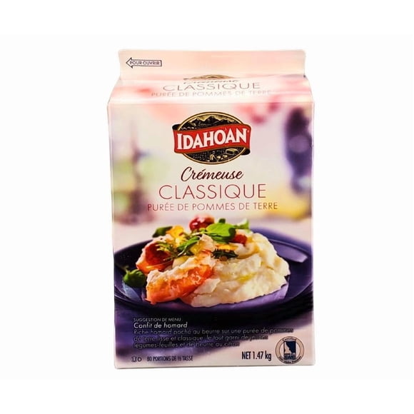 Idahoan - Purée de Pommes de Terre Classique Crémeuse - 1,47 kg - 1 Unité - Préparation Rapide et Saveur de Beurre Maison (1 Unité)