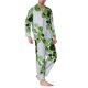 thumbnail image 2 of Fotbe Watercolor Green Leaves Pijama de Hombre con Estampado de Manga Larga, Conjunto de 2 Piezas, Ropa de Dormir Suave y Cómoda con Bolsillos-Small, 2 of 7