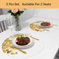 thumbnail image 5 of Yellow Botanical Round 15 Inch Placemats Set of 2, Watercolor Spring Eucalyptus Leaves HeatResistant Non Slip Place Mats for Dining Table, Wipeable Braided Kitchen Table Mats for Housewarming, 5 of 9