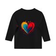 thumbnail image 4 of COM1950s Chemise de la Saint-Valentin pour Garçons, Chemise de la Saint-Valentin pour Garçons et Filles, Imprimé Saint-Valentin pour Garçons et Adultes, Manches Trois-Quarts, Col Rond, Chandail de Base, Chemise de la Saint-Valentin, 4 of 9