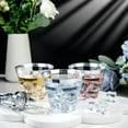 thumbnail image 2 of AllWays Plaza 200pcs Silver Disposable Plastic Cups 9 oz Clear Plastic Cups Old Fashioned Tumblers Silver Rim Cup Disposable Party Cup Elegant Silver Wine Glasses Cocktail Cup, 2 of 14