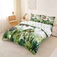 thumbnail image 2 of Homewish Cartoon Dinosaur Duvet Cover Queen,Green Plants Queen Bedding,Jungle Wildlife Decor,Polkadot Reversible,3-Piece,1 Duvet Cover and 2 Pillowcases, 2 of 6