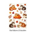 thumbnail image 3 of Flannel Throw Blanket Thanksgiving Soft Fall Throw for Sofa Bed Camping, Light Comfortable Travel Blanket 27.6X39In with Cute Fall Prints, 3 of 4
