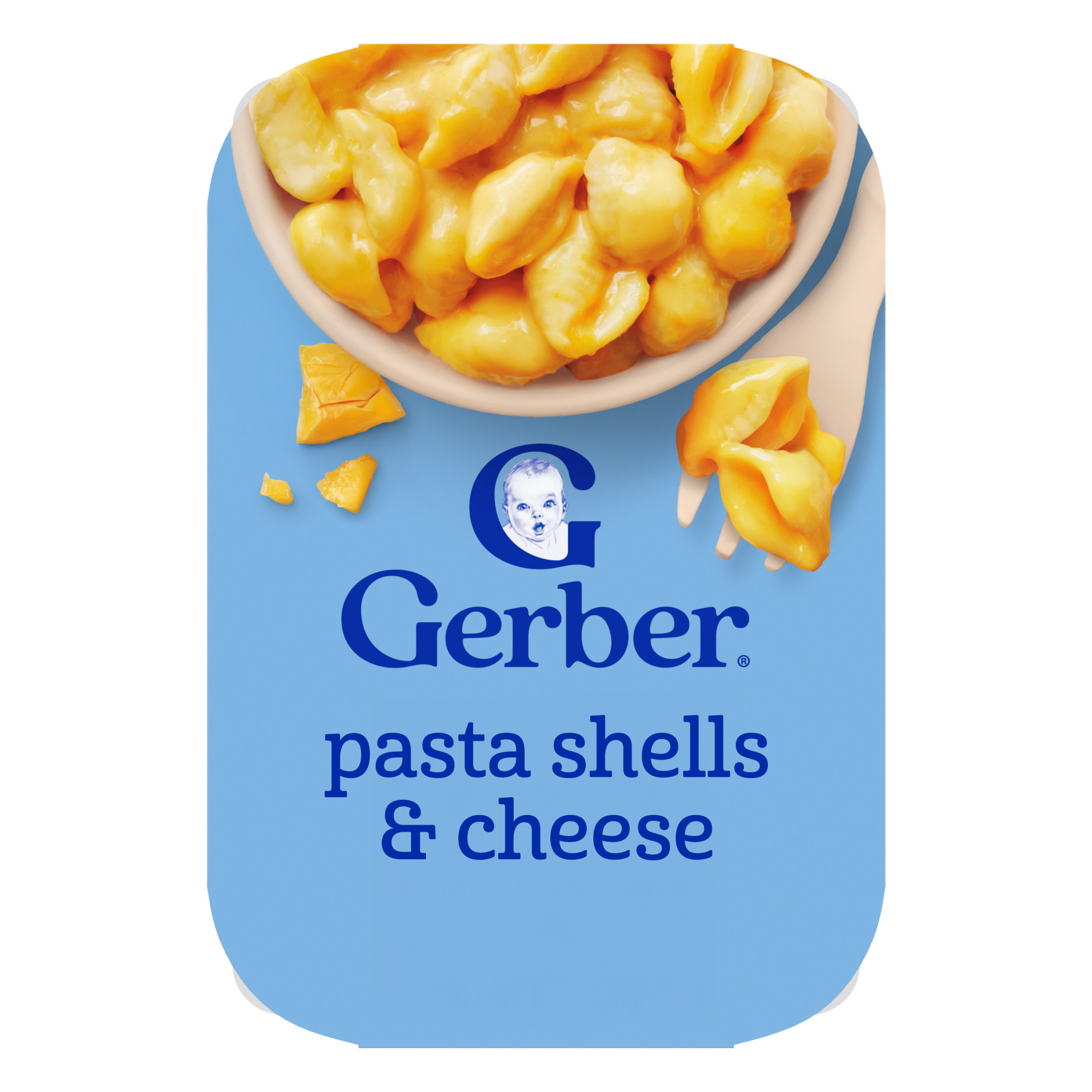 Gerber Mealtime for Toddler, Pasta Shells and Cheese Toddler Food, 6 oz Tray