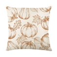 thumbnail image 3 of Watercolor Pumpkin Maple Leaf Printed Thanksgiving Throw Pillow Cover Soft Decorative Slipcover For Autumn Home Sofa Bedroom Decoration, 3 of 3