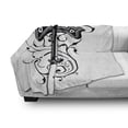 thumbnail image 3 of Letter T Soft Flannel Fleece Blanket, Symmetrical Uppercase Letter in Renaissance Art Style Ornamental Monochrome, Cozy Plush for Indoor and Outdoor Use, 50" x 60", Black Grey White, by Ambesonne, 3 of 6