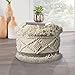 thumbnail image 3 of LR Resources POUFS99758WGY1612 Tufted Scandinavian Pouf, Cream & Gray, 3 of 4