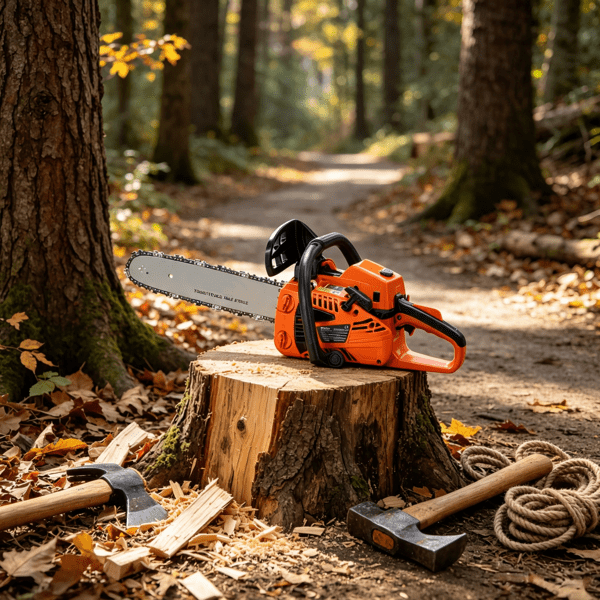 25.4CC 12" Gas Chainsaw, 1.2HP Gasoline Powered, Handheld Cordless Petrol Saw for Tree Trimming, Branch Cutting & Land Clearing
