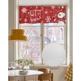 thumbnail image 4 of Faux Linen Valances for Windows Christmas Snowman Winter Showflake Red Curtains Valance Light Filtering Rod Pocket Small Window Treatment for Kitchen Living Room Bedroom 42x12In, 4 of 6