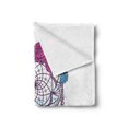 thumbnail image 2 of Bohemian Soft Flannel Fleece Throw Blanket, Dreamcatcher with Roses and Feathers, Cozy Plush for Indoor and Outdoor Use, 60" x 80", Sky Blue Magenta, by Ambesonne, 2 of 5