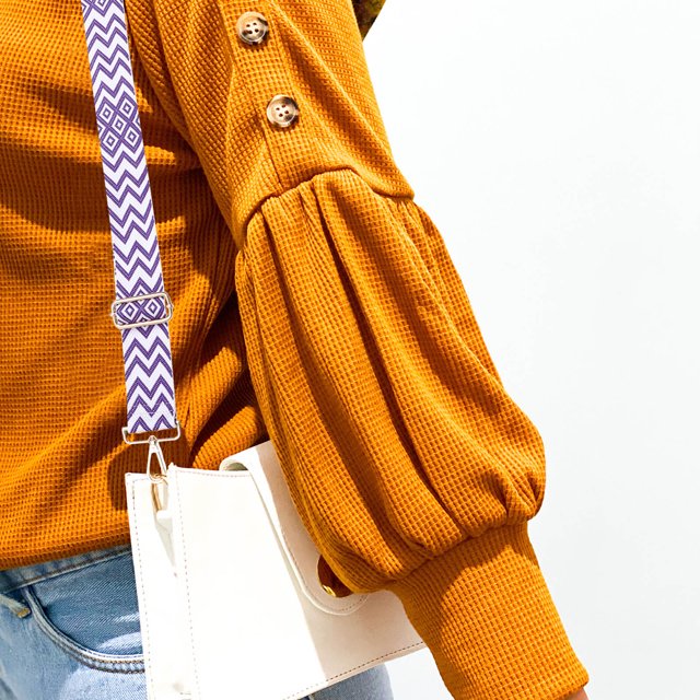 unbranded Correa Amplia Y Ajustable Para Bolso Color Púrpura Ideal Para Personalizar Y Reemplazar