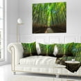 thumbnail image 2 of Designart Road through Dense Bamboo Groves - Landscape Printed Throw Pillow - 16x16, 2 of 4