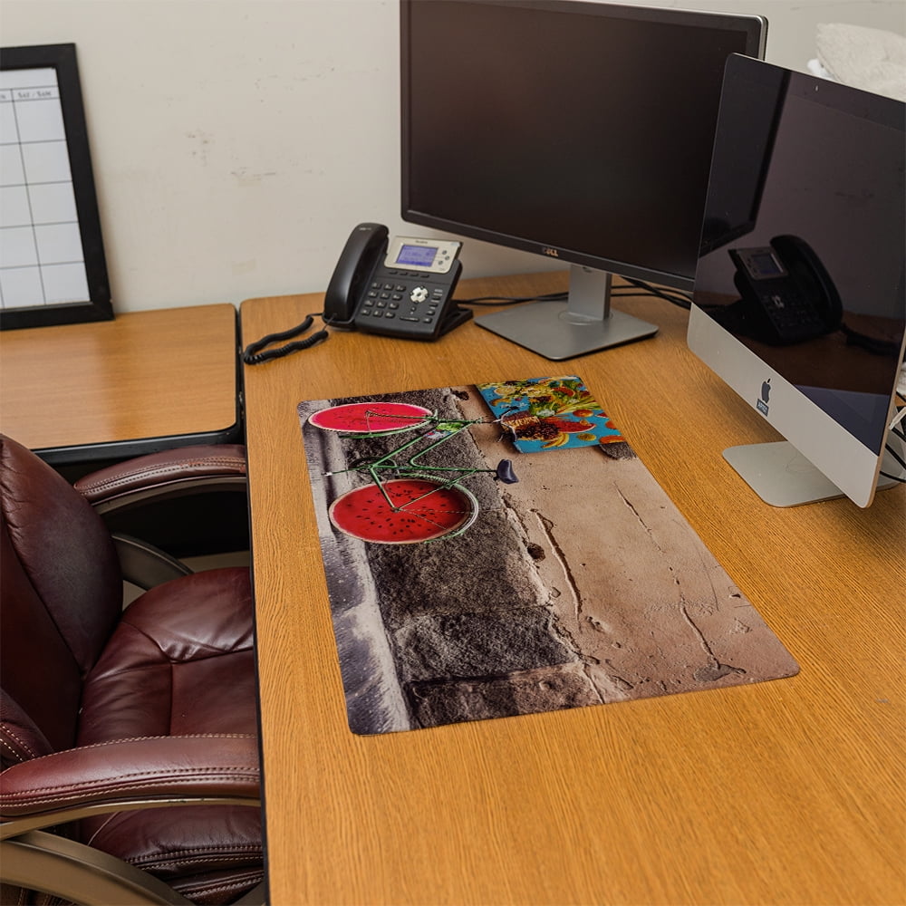 Desk Mat - Rubber Backed. Walmart Custom, Photographs or Designs. 1 Mat, Size 31.5"x15.75"x.25"., Weighs 1.38 lbs. Print size 32.5x16.75