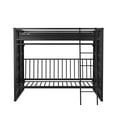 thumbnail image 2 of Furniture of America Malik Metal Black Twin Kids Bunk Bed with Futon Base, 2 of 5