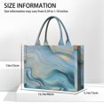 thumbnail image 3 of Large Capacity Tote Bag,Blue Marble Gold Wave Pattern Handbag Fashion Luxury Tote Bag,15.7"x13"x 5.1" Inches,Laptop Compatible, 3 of 6