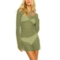 thumbnail image 2 of LOVZFMLL Robes Femmes Robe Perles Robes d'Été pour Femmes UK Femmes Longue Robe Maxi Plage Bikini Robe de Couverture Manches Longues Maille Transparente Ajourée, 2 of 3
