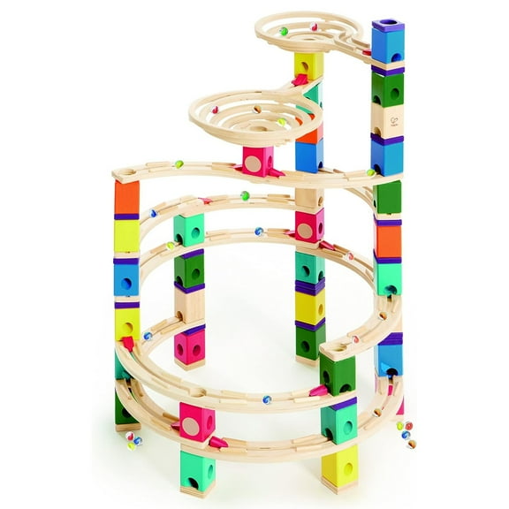Hape Quadrilla Wooden Marble Run Construction, The Cyclone, 198 Pieces