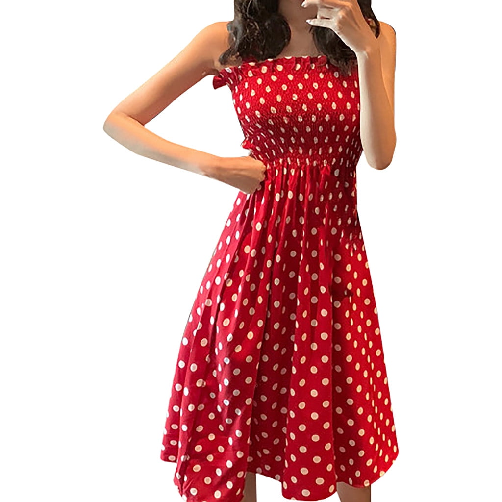 Red And White Polka Dots Long TShirt Top Tee Fancy Dress 6-10 
