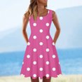 thumbnail image 1 of Robe pour Femmes 2023 Grande Taille Rose Décontractée Sans Manches Col Rond Imprimée Mode Robe Trapèze Sexy Costumes d'Halloween pour Femmes en Solde, 1 of 5