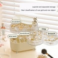 thumbnail image 3 of FAROOT Rotating Jewelry Storage Organizer 3/4 Tier Elegant Earring Necklace Display Box Holder, 3 of 6