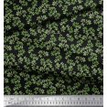 thumbnail image 3 of Soimoi Tissu Georgette Poly Noir Feuilles Imprimées au Mètre 52 Pouces de Large, 3 of 3