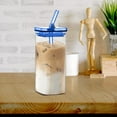 thumbnail image 5 of 400ML Heat-Resistant Glass Cup with Lid & Straw, Multifunctional Cold Drink/Juice/Milk/Coffee Cup for Daily Use, 5 of 7