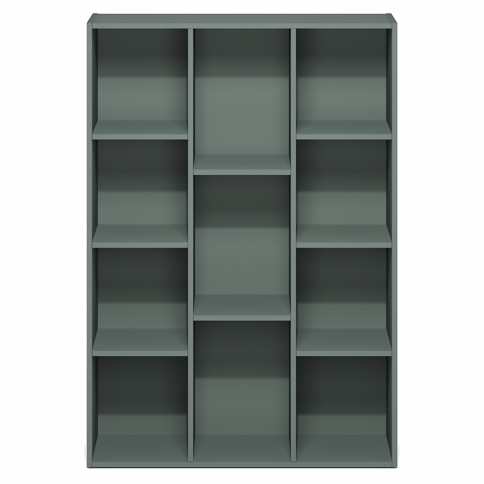Furinno LUDER 11-Cube Reversible Bookcase in Sage Green