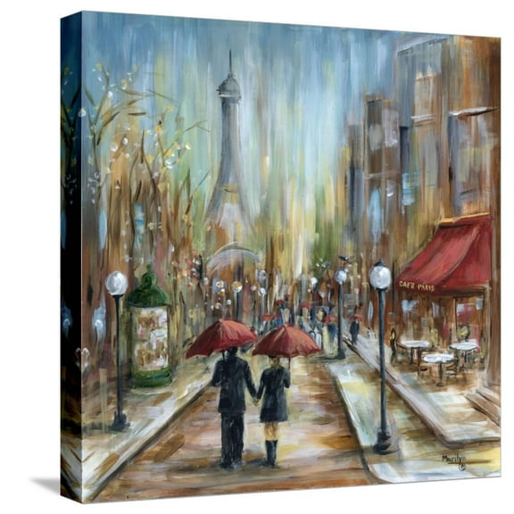 Art.com Paris Lovers III Stretched Canvas Print Wall Art by Marilyn Dunlap, 16" x 16"