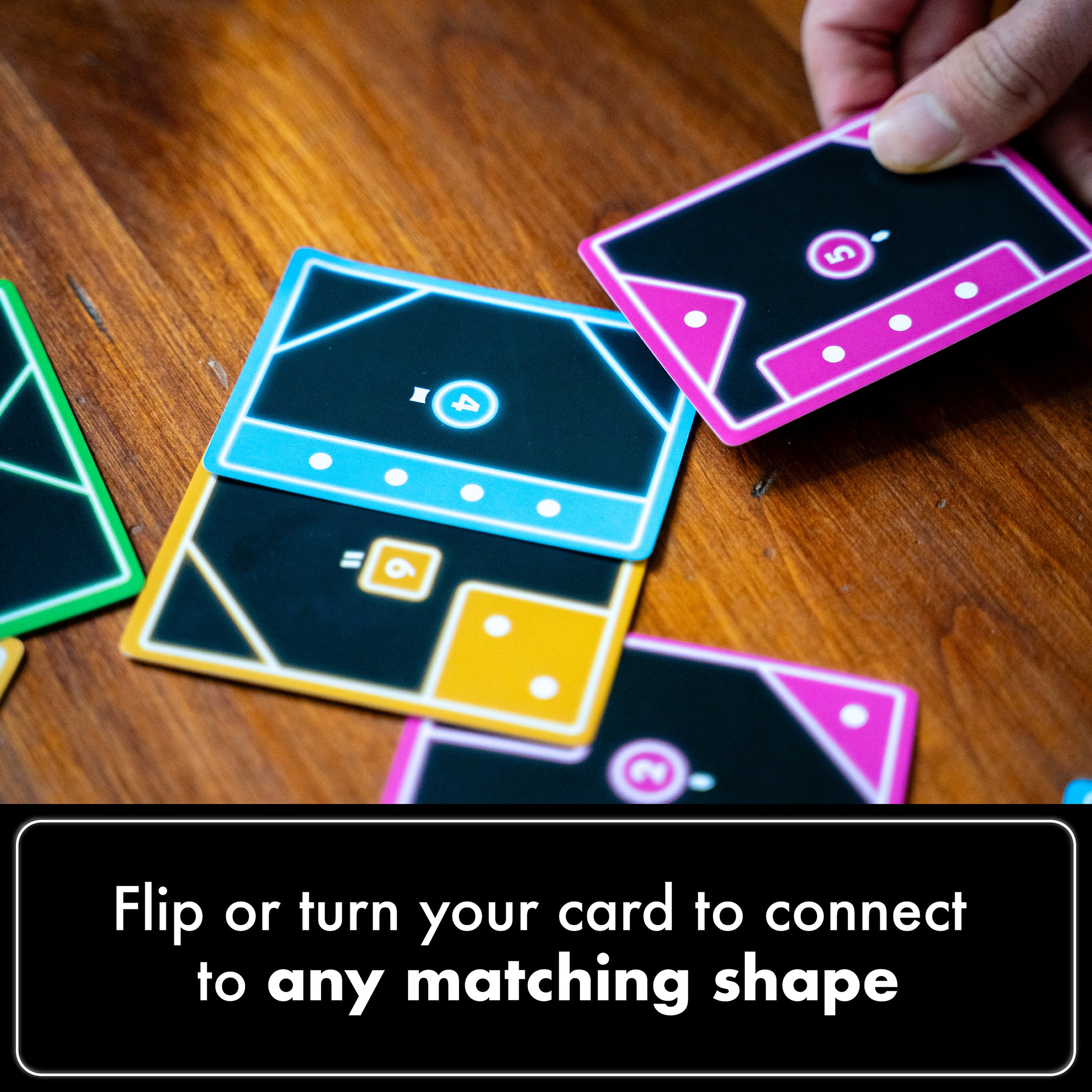 TACTA Card Game, Where Every Card Counts, Fast-Paced Strategic Shape Matching Party Game, Analyze and Optimize to Connect, Cover & Conquer to Win, Unique Party Game for 2 or More Players, Ages 7 & Up