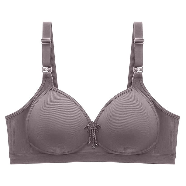 nsendm Female Underwear Adult Bras for Women 36c Women's Sexy and  Comfortable New Smooth and Steel Rimless Womens Bras No Underwire  Full(Grey, 46)
