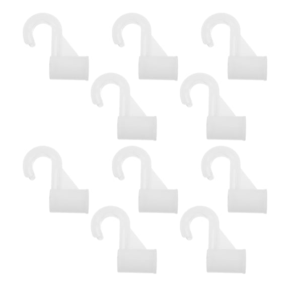 LOLIPPYY Plastic Closet Hooks Heavy Duty Space Saving Hanger Connectors White for Home 10Pcs