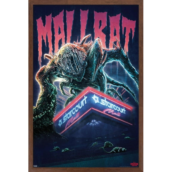 Netflix Stranger Things 3 - Mallrat Wall Poster, 22.375" x 34", Framed