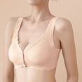 thumbnail image 2 of Hontri Front Closure Bras for Elderly Women - Soft Skin-Friendly Underwear (Wirefree Support, Easy Wear) Pink 3XL, 2 of 6