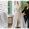 thumbnail image 5 of Soimoi White Cotton Cambric Fabric Cherry & Dots Printed Fabric 1 Yard 56 Inch Wide, 5 of 7