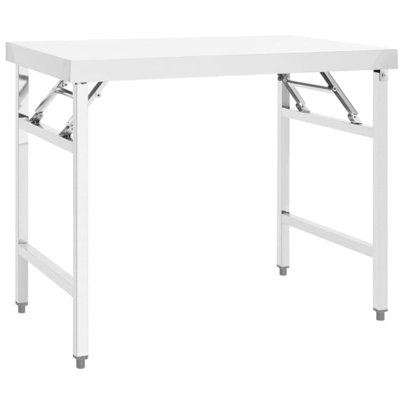 Casafoyer Kitchen Folding Work Table 39.4"x24"x32" Stainless Steel