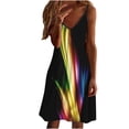 thumbnail image 2 of SMihono Robe d'Été pour Femmes Grande Taille Mode Robes pour Femmes Été Imprimé Décontracté Col en V Sans Manches Vacances Robe Courte, 2 of 4