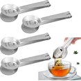 thumbnail image 1 of 4 pinzas exprimidoras de bolsitas de té Colador de bolsitas de té de acero inoxidable Soporte para bolsitas de té Cubitos de azúcar y hielo, 1 of 5
