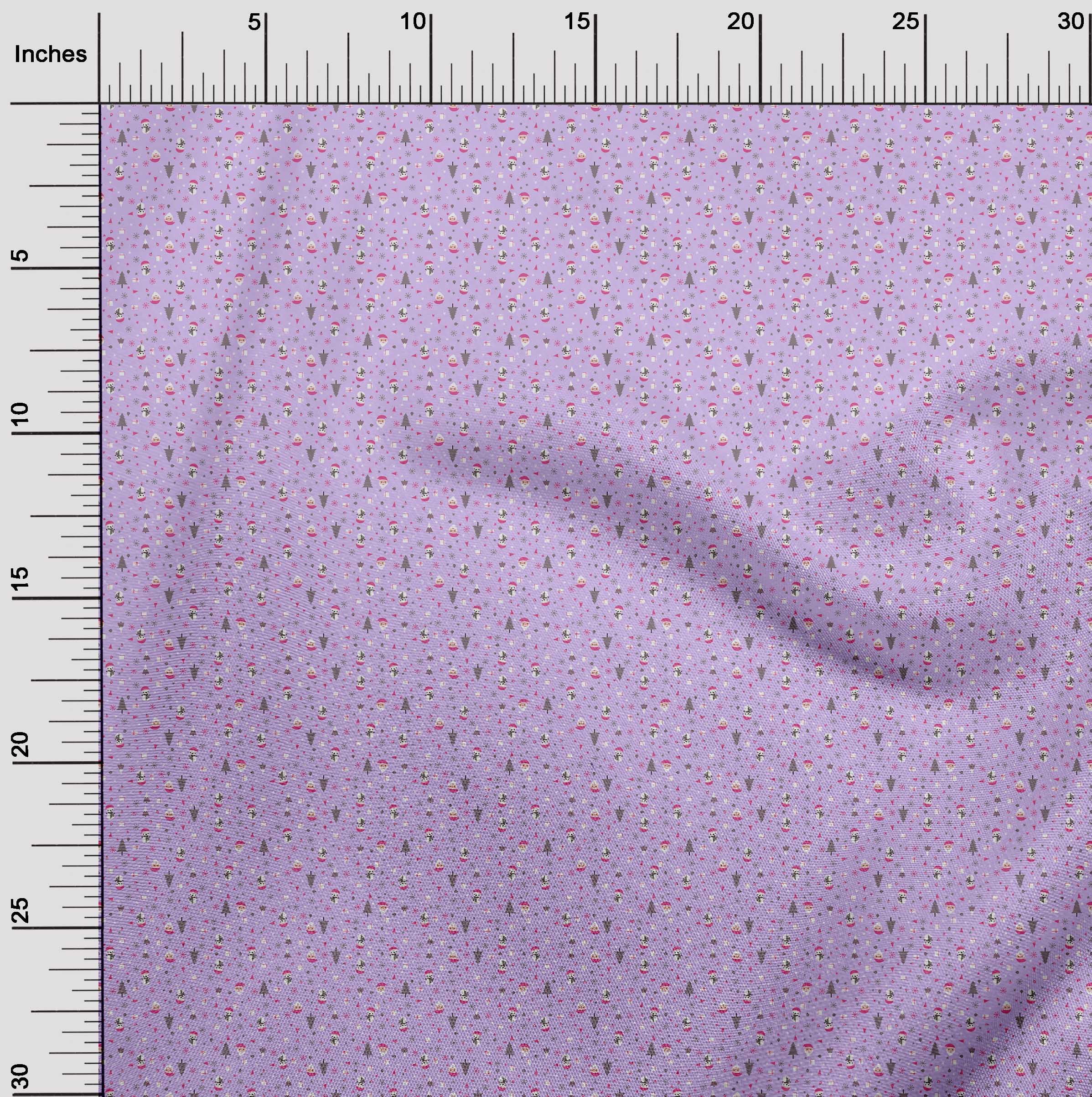 oneOone Viscose Jersey Pastel Purple Fabric Christmas Craft Projects Decor Fabric Printed By The Yard 60 Inch Wide