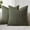 Dark Olive Green, variant on Linen Check Throw Pillow Covers Set of 2 - Natural Beige Farmhouse Modern Boho Vintage Decorative Cushion Covers for Sofa Couch Bedroom Living Room Decor(no pillow inset)