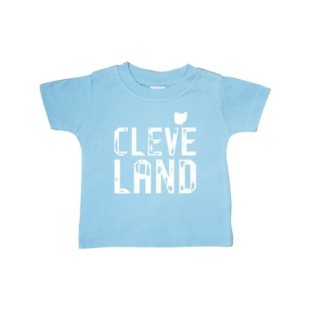 

Inktastic Cleveland Ohio Distressed Font Gift Baby Boy or Baby Girl T-Shirt