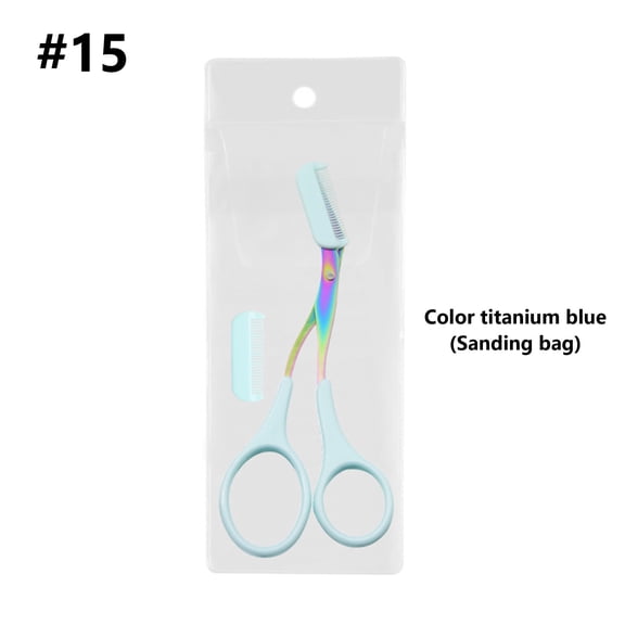 Eyebrow Trimmers, Eyebrow Scissors, Precision Eyebrow Trimming Scissors with Comb for Women, Stainless Steel, Ergonomic Non-Slip Handle, Safe Hair Removal, Durable and Waterproof, Portable Design