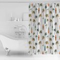 thumbnail image 2 of Palm Trees Shower Curtain, 66" x 72", Kayaking Tropical Plants Waterproof Bathroom Curtain Washable Shower Curtain Set with 12 Hooks, 2 of 6