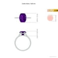 thumbnail image 4 of ANGARA Natural Barrel-Shaped 2.9 ct Amethyst Solitaire Ring in 14K White Gold for Women (Size-10x8mm) | February Birthstone, Birthday, Anniversary, Jewelry Gift for Women | Natural Amethyst Ring, 4 of 9