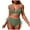 AG, variant on Women's Two-Piece High Waisted Push Up Bikini - Vintage Retro Ruched Print Swim & Beach Set(Hot Pink, L)