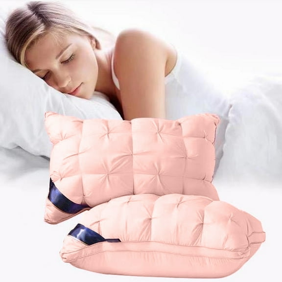 sruoe Pillows for Bed Clearance, Queen Size Pillows, Extra Firm Soft Comfort Standard Pillows, High Elasticity Side and Back Sleeper Pillow Core for Hotel, Home, Polyester