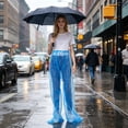 thumbnail image 5 of Ovzne Disposable Rain Pants with Attached Boots, Waterproof Plastic Overalls for Outdoor, 5 of 6