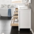 thumbnail image 6 of Eviva Aberdeen 84" Transitional White Bathroom Vanity with White Carrara Quartz Countertop, 6 of 7