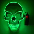thumbnail image 1 of Máscara Resplandeciente De Calavera De Halloween Luces LED De Neón Disfraz De Cosplay Fiesta Haunted Scary Prop Carnaval, 1 of 4